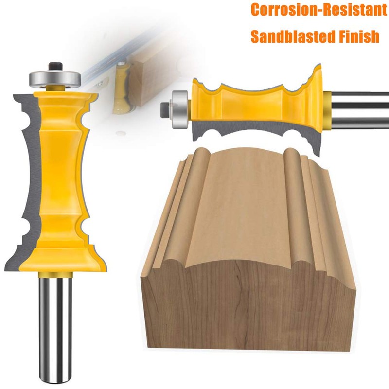 MAYLNE Router Bit Set 1/2 Inch Shank Frame Crown Mitered