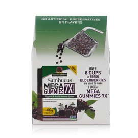 Nature's Answer Alcohol-Free Sambucus Mega Gummies 30-Gummies | 7X More Elderberry Concentration | Immune Support | Gluten-Free, Vegan, Non-GMO, No Artificial Flavors or Preservatives | 2 Pack
