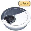 Polished Chrome Metal Cable Grommet | 2 Piece "Lock in"