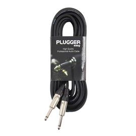 Plugger Male Jack/Male Mono 10m Black Audio Cable