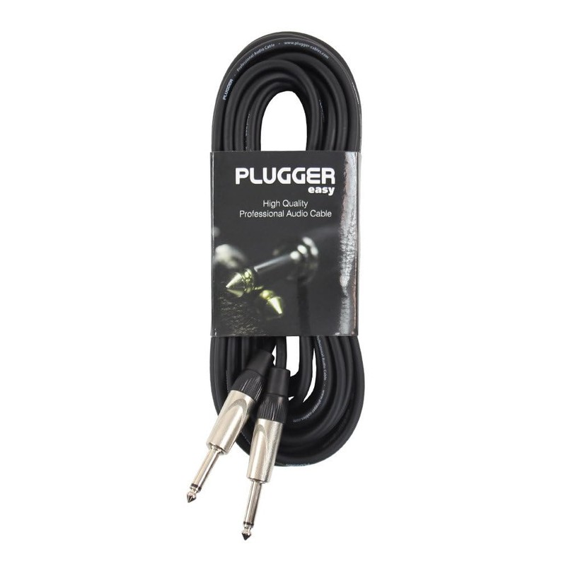 Plugger Male Jack/Male Mono 10m Black Audio Cable
