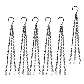 ViLiyDuo Pack of 6 Flower Pot Hanging Chains, Metal Chains for Hanging, Hanging Basket Chains, for Flower Pots, Bird Cages, Planters, Lanterns and Ornaments
