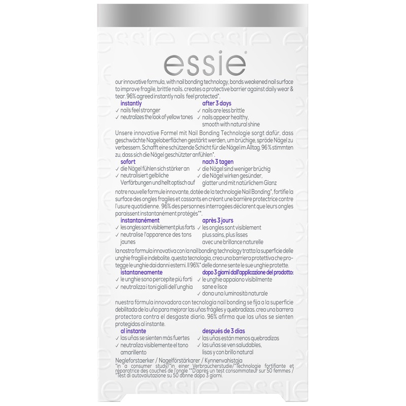 Essie Nagelhärter hard to resist mit violettem Unterton zur optischen