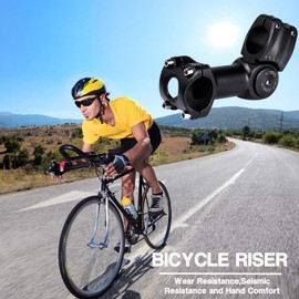 Yizhet Bicycle Handlebar Extension 31.8 mm/25.4 mm 0 ~ 120° Adjustable Bicycle Stem Height Adapter Handlebar Riser MTB Fork Shaft Extender (110 mm)