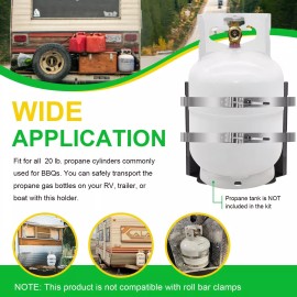 Marine 20 lb Propane Tank Holder Mount Vehicle RV Trailer Boat Marine Bracket BKT-2290