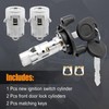 SHOZHO Ignition Switch Lock Cylinder and Pair Front Door Lock