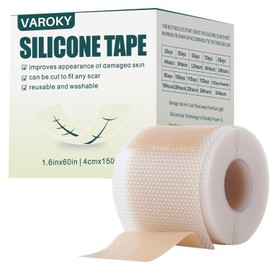 VAROKY Silicone Scar Tape(1.6"x60" Roll-1.5M) - Silicone Scar Sheets Strips for Professional Scar Removal, C-Section, Surgery, Burns, Keloid & Acne Scars
