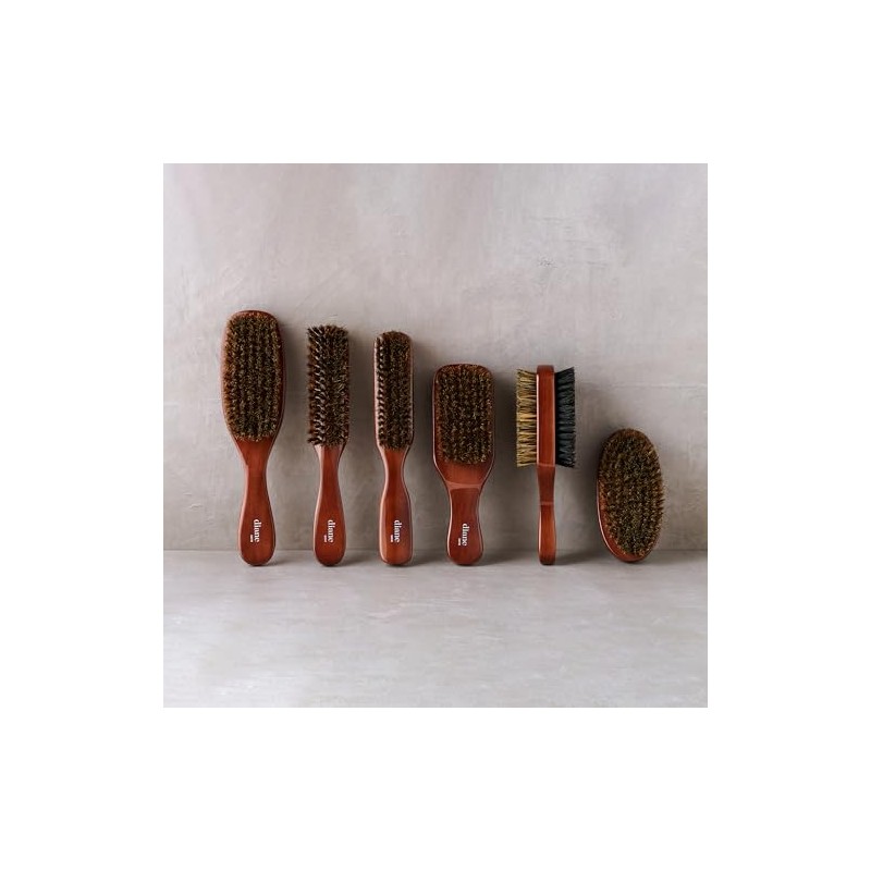Diane D8114 Cepillo de cerdas de jabalí para hombres, negro,