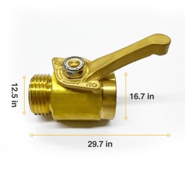 Cyprium Garden Hose Shut Off Valve Brass Water Hose Shut Off Valve 3/4 In. Heavy-Duty Solid Brass Garden Hose Connector Provides Full Flow And Secure Fittings