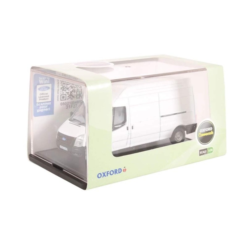 Oxford Diecast 76FT006 White Transit LWB High