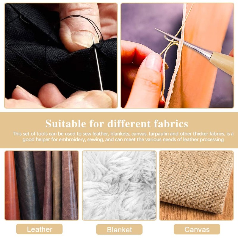 skytowards Leather Sewing Needles Leather Needles Hand Leather Tool Set