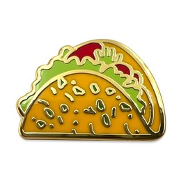 Taco Mexico Dish Food Lapel Pin (Gold)