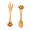 JB Home Collection, Set of 2 Dog Paw Bamboo Spoon