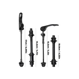 Bicycle Quick Release Set,Mountain Bike Quick Release Hub and Rear Axle Hollow Shaft Kit,Wheel Axle Bike Hollow Axle with Wheel Hub Steel Ball Replacement Parts for MTB,Road Bike,BMX,Cycling