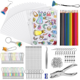 WECUTE Pack of 225 Shrink Film Set, 20 Sheets A4 Shrink Films for Crafts, Shrink Shrink Film Sheets, Transparent