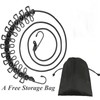 2 Pack Portable Clothesline with 12 Clothespins, Windproof Travel Clothesline