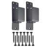 Protective Steel Door Brackets Compatible with Any Width Door (Black)