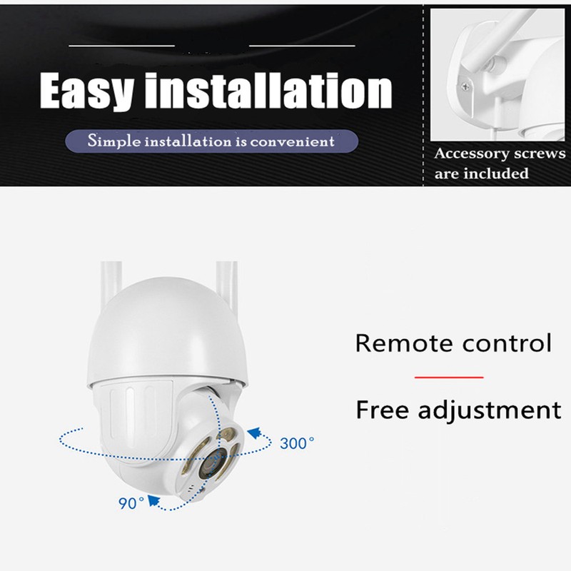 1080P HD Wireless Security Camera WiFi Camera 3MP Pan/Tilt Camera