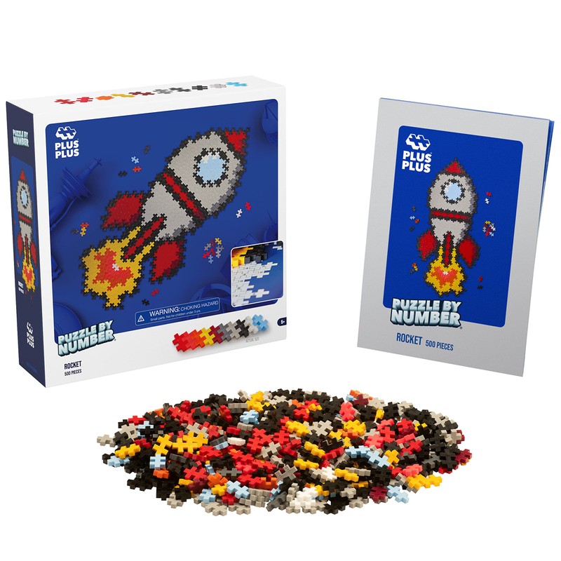 PLUS PLUS - Puzzle by Number - 500 Piece Rocket