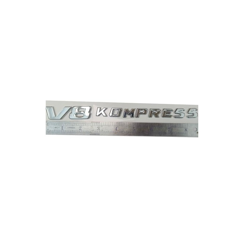 2PCS Chrome Compatible with Car V8 Kompressor Letters Side Adhesive