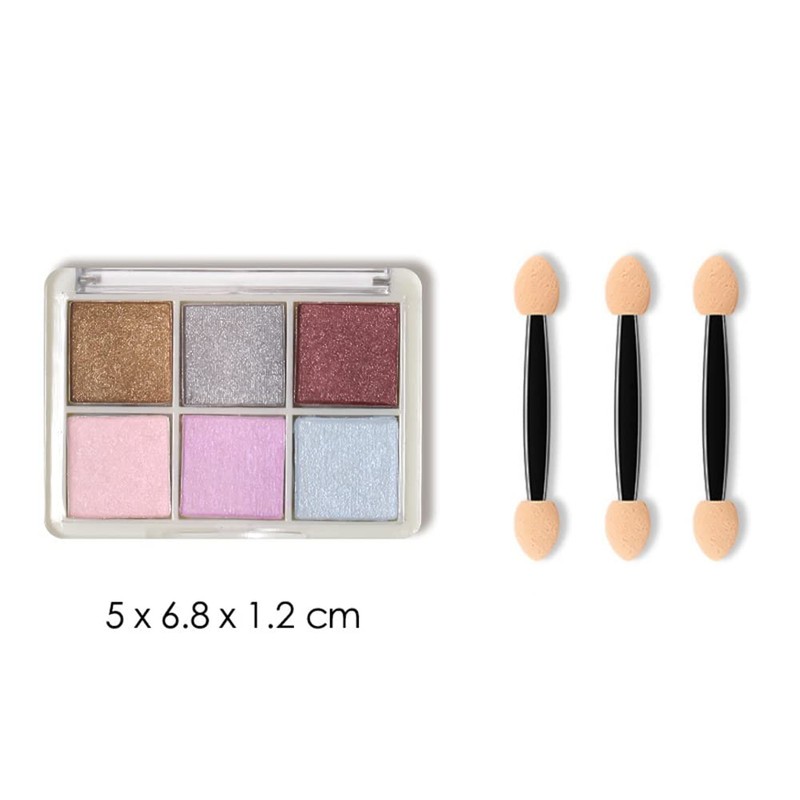 6 Colors Solid Nail Powder Palette Nail Powder Nude Nail