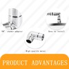 Shower Elbow Adapter, 90 Degree Elbow Shower Hose Connector, Adjustable