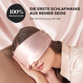 LitBear Silk Sleep Mask, Eye Mask for Women & Men, 100% 22 Momme Pure Mulberry Silk, Face Adjustable, Padded Silk Blindfold with Adjustable Headband for Sleep Count