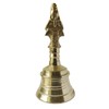 GURU JEE™ Brass Pooja Bell with Hanuman Traditional Hand Held