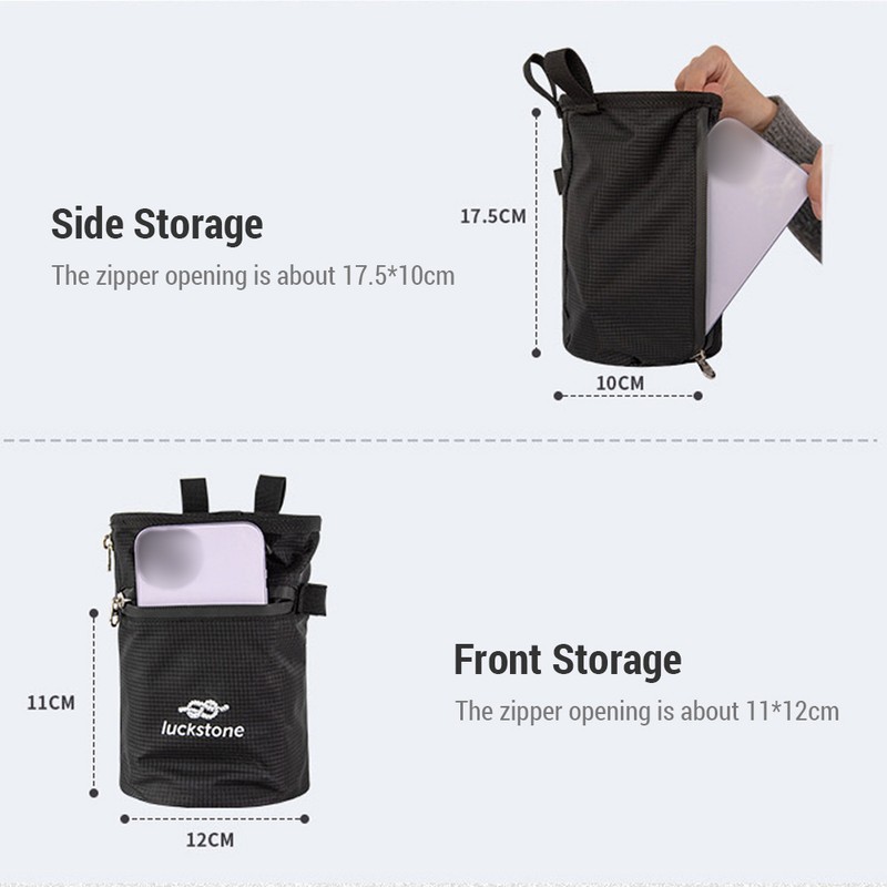 Magnesium Powder Storage Bag Climbing Chalk Bag with Brush for