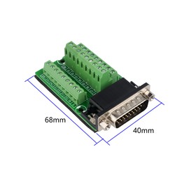 SIENOC DB26 Male to Terminal Block Solderless RS232 D-SUB Serial to 26 Pin Port Terminal Connector Adapter Breakout Board Signal Terminal Block Module (Connector 1 Piece)