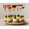 AK Giftshop Football Euro Toppers Decorations 24 National Team Food