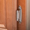DecoBasics Cabinet Hinges Brushed Nickel for Kitchen Cabinets Doors (2