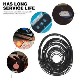 Vaguelly 60pcs Cassette Player Belt Repair Flat Rubber Recorder Machine Belt for Tape Recorder