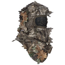 North Mountain Gear Ghillie Balaclava - 3D Leafy Face Mask for Hunting, Airsoft, Paintball - Realtree Outdoors Edge Camouflage