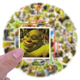 120PCS Monster Cartoon Vinyl Stickers – Shrek Team, Mixed Colorful Designs for Teens & Adults. Waterproof for Skateboards, Bikes, Water Bottles & Sports Gear.