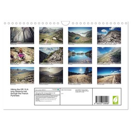 Hiking the GR 10 A long distance trail through the French Pyrenees (Wall Calendar 2026 DIN A4 Landscape), CALVENDO 12 Month Wall Calendar