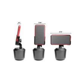 WeatherTech CupFone Two View-Universal Phone Cradle Mount with Black Billet Knobs