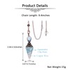 Jovivi Natural Aquamarine Healing Crystal Pendulums for Dowsing Divination 6