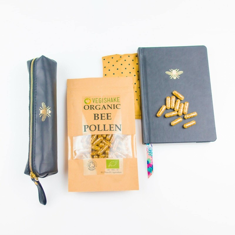 Organic Bee Pollen HPMC Capsules 1000mg B-Complex Vitamins B1 B2