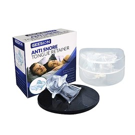 Retenedor de lengua para dejar de roncar, respirar mejor y mejorar el sueño. Silicona suave. Cómodo y se adapta a cualquier tamaño de boca. Estuche incluido