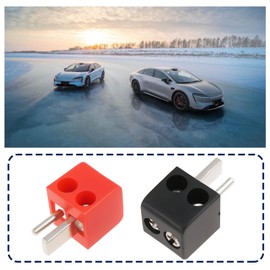 ECSiNG 20 Piece 2 Pin Speaker Plug Set DIN Plug Adapter Speaker Cable Connector for Audio Video Devices with Screw Red and Black