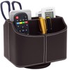 PU Leather Remote Control Holder 360 Degree Spinning Desk Organizer