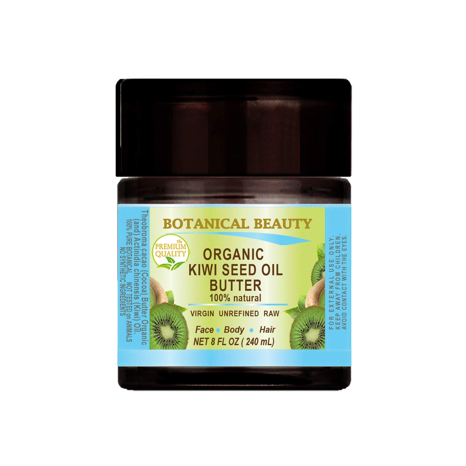 Organic KIWI SEED BUTTER RAW VIRGIN UNREFINED for Face, Body, Hair, Lip