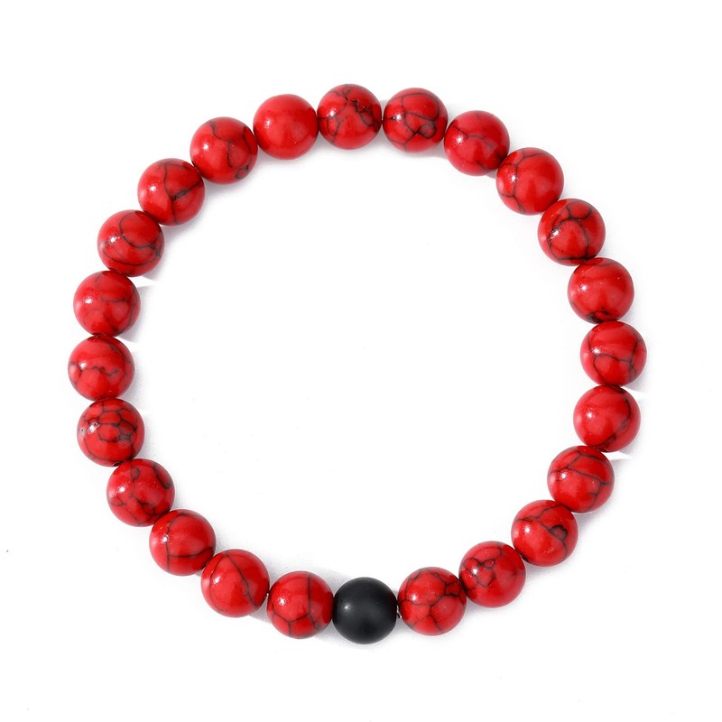 MengPa Mens Beaded Bracelets Couples Matching Bracelet Set Matte Beads