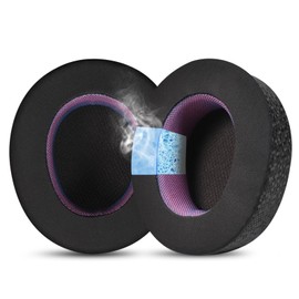 Jomwag Magic Ice Gel Replacement Earpads for SteelSeries ARCTIS NOVA PRO (Wired) - Black/Purple Ear Pads