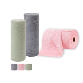 Kitchen Towels, Microfiber Cloths 30 Pack, Easy Tear Away, Cleaning Towels for Kitchen, car, Shop, Pets, Scratch Free, lint Free, Odor Absorbing (Steel Gray)