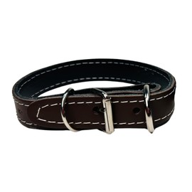 Collar para Perro De Piel Alta Calidad Resistente Entrenamiento Y Paseos Cómodos (Negro, Grande)