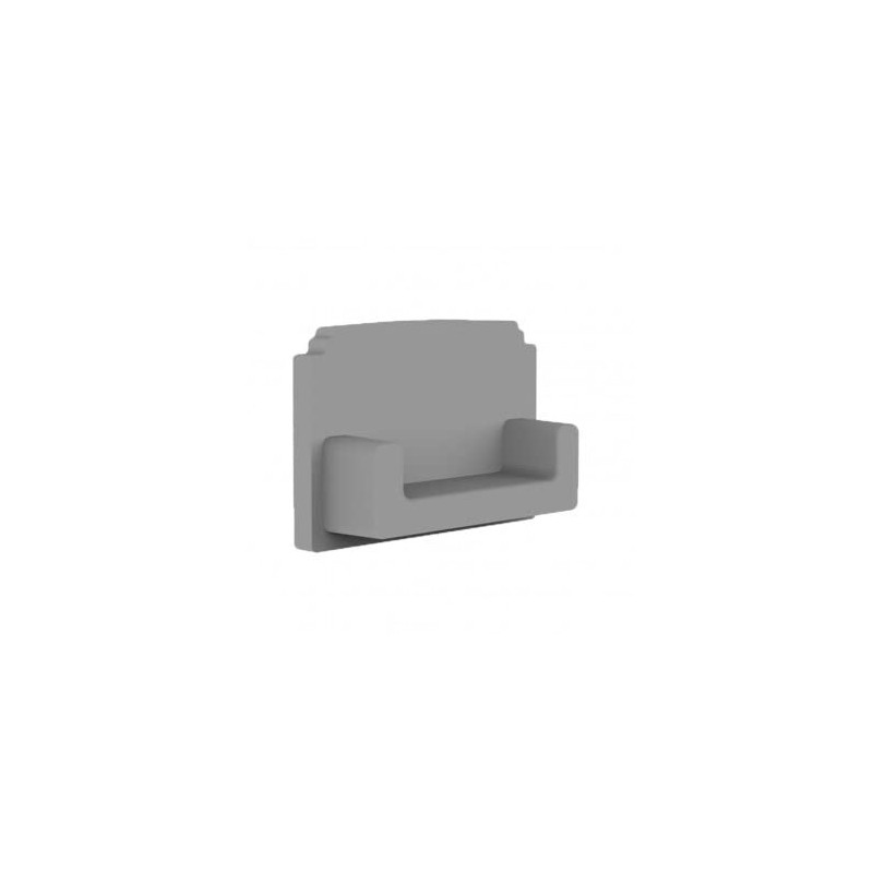 GX-FP2 LED Aluminium Tile Profile 10 mm Silver 2x End