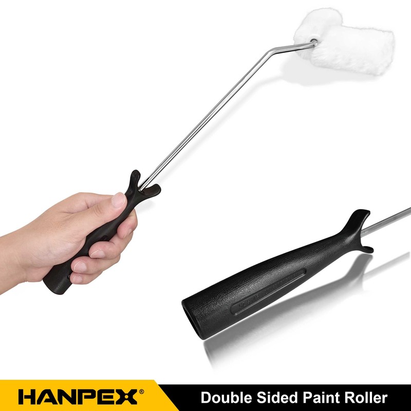 Hanpex Double Roller Brush, Paint Roller Covers, Paint Rollers Naps,