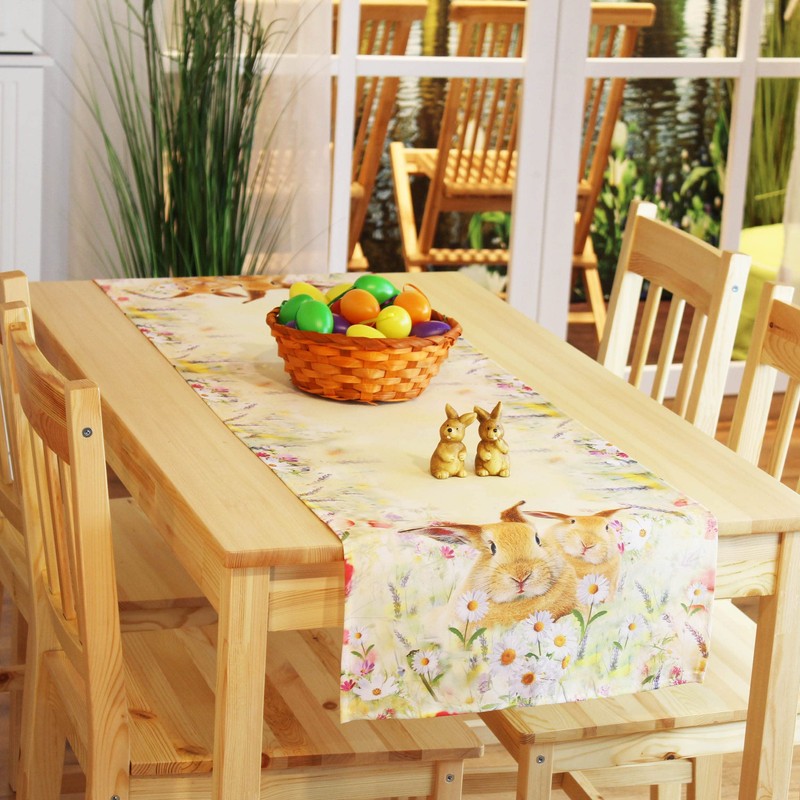 Kamaca Rabbits in Flower Meadow Series High-Quality Print Motif with